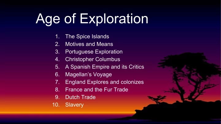 age of exploration
