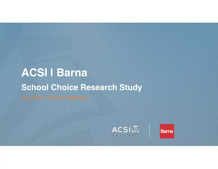 acsi barna