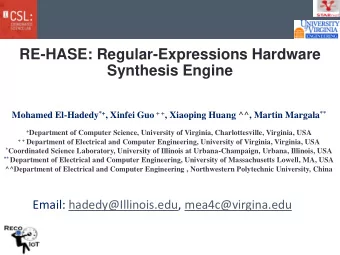 Synthesis Engine  Cus  T  f  pla  an i Mohamed El-Hadedy *+ , Xinfei Guo + + , Xiaoping Huang ^^,