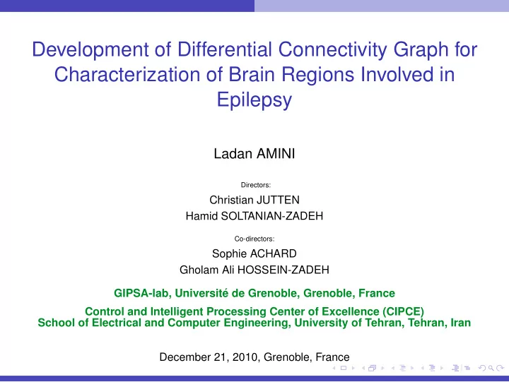development of differential connectivity graph for
