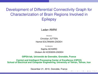 Development of Differential Connectivity Graph for  Characterization of Brain Regions Involved in
