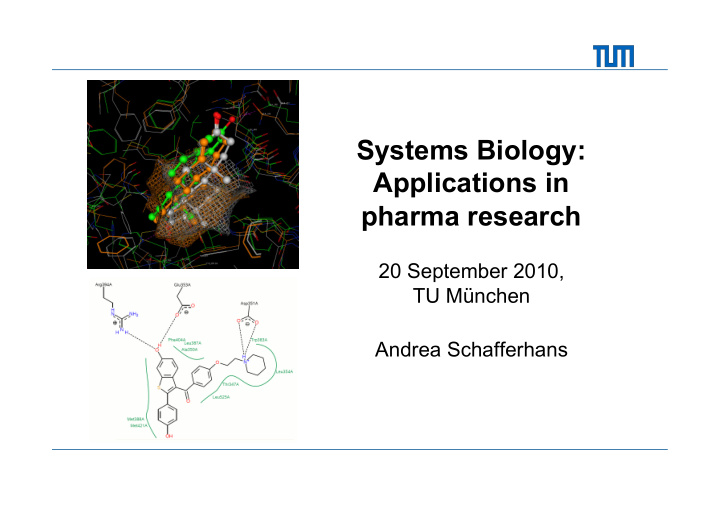 systems biology applications in
