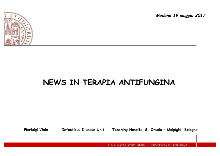 news in terapia antifungina