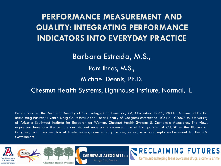 performance measurement and