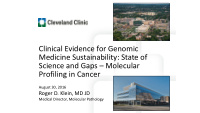 clinical evidence for genomic medicine sustainability