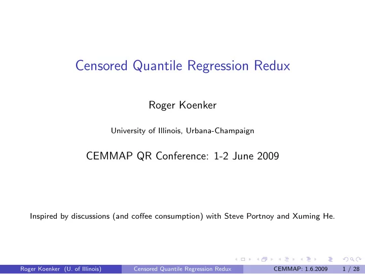 censored quantile regression redux
