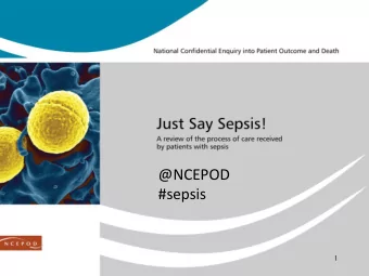 #sepsis  1  Method  Hannah Shotton  2  Study Advisory Group  Study proposal  Study Advisory