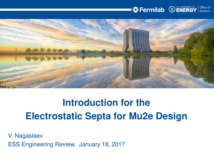 electrostatic septa for mu2e design