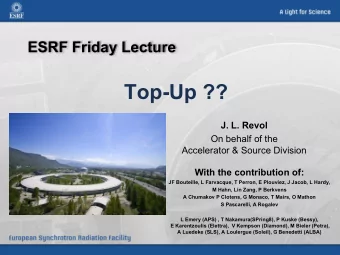 Top-Up ??  J. L. Revol  On behalf of the  Accelerator &amp; Source Division  With the contribution