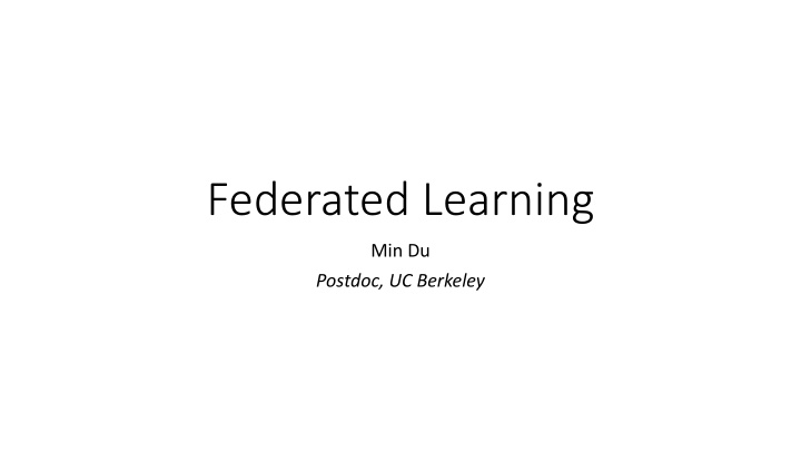 federated learning