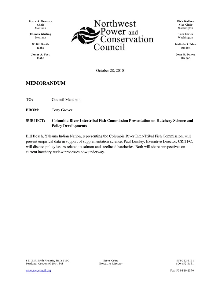 memorandum
