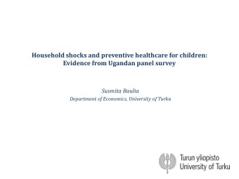 Household shocks and preventive healthcare for children:  Evidence from Ugandan panel survey