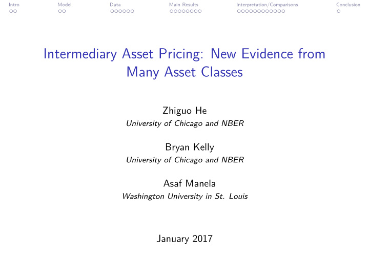intermediary asset pricing new evidence from many asset
