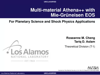 Multi-material Athena++ with  Mie-Gr  uneisen EOS  For Planetary Science and Shock Physics