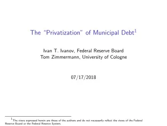 Motivation  The aftermath of the Great Recession has weakened the fiscal  position of state and