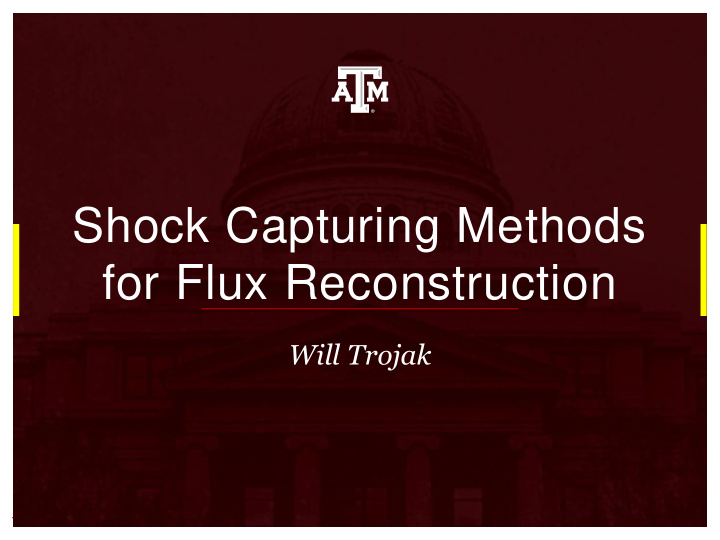 for flux reconstruction