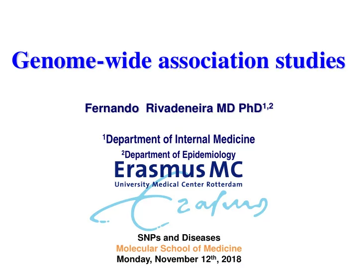 genome wide association studies