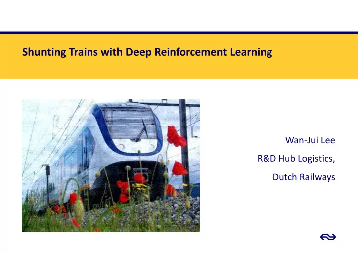 shunting trains with deep reinforcement learning