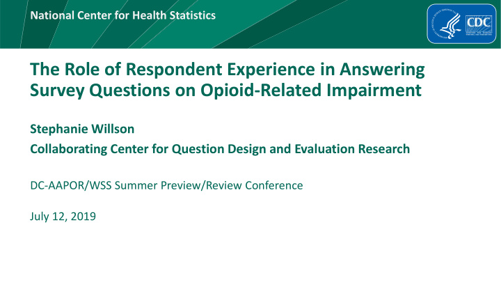 survey questions on opioid related impairment