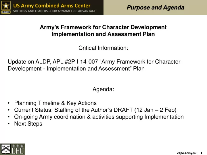 on going army coordination activities supporting