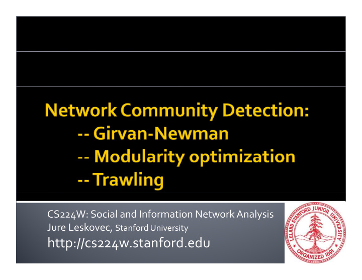 http cs224w stanford edu networks of tightly networks of