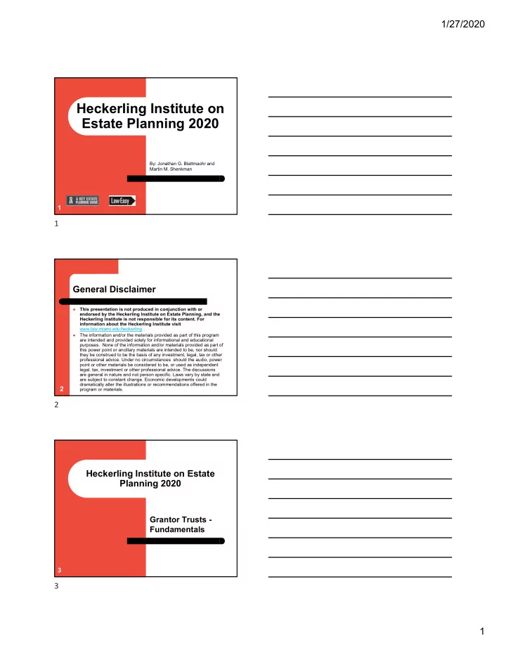 heckerling institute on estate planning 2020