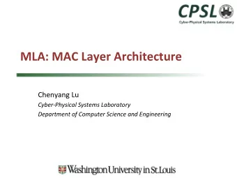 Challenges    Power management is critical for wireless sensor networks q Limited energy