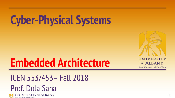 cyber physical systems embedded architecture