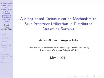 A Sleep-based Communication Mechanism to  Streaming  Systems  Save Processor Utilization in