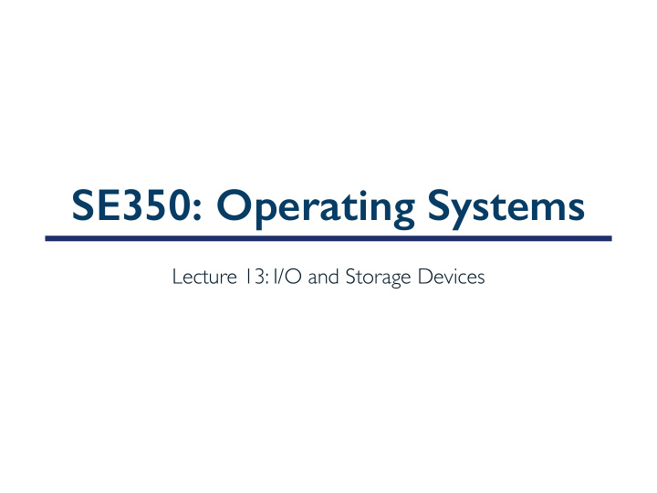 se350 operating systems