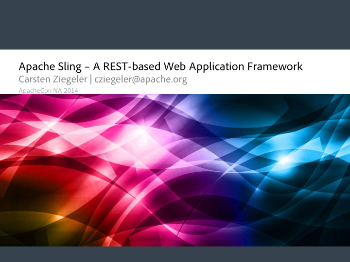 apache sling a rest based web application framework
