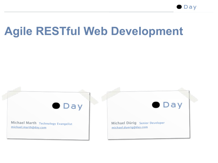 agile restful web development