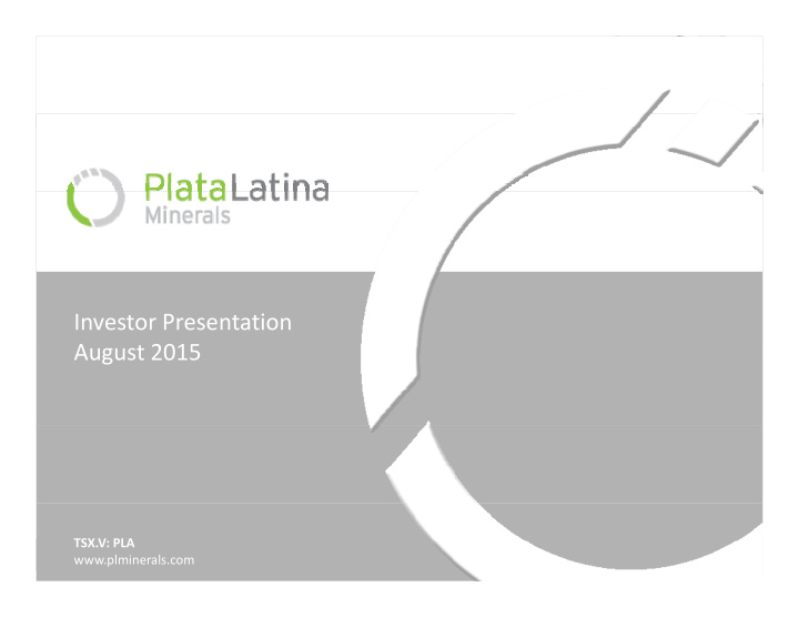 investor presentation a august 2015 t 2015