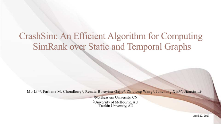 crashsim an efficient algorithm for computing simrank