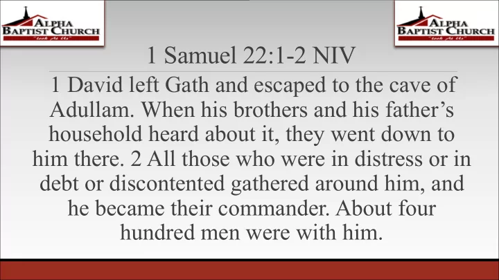 1 samuel 22 1 2 niv