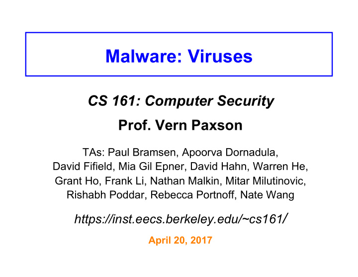 malware viruses