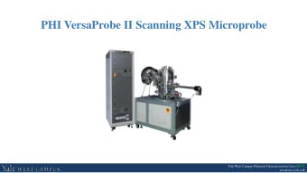 PHI VersaProbe II Scanning XPS Microprobe  Yale West Campus Materials Characterization Core (MCC)