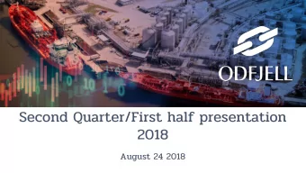 Second Quarter/First half presentation  2018  August 24 2018  Agenda  Highlights    Financials