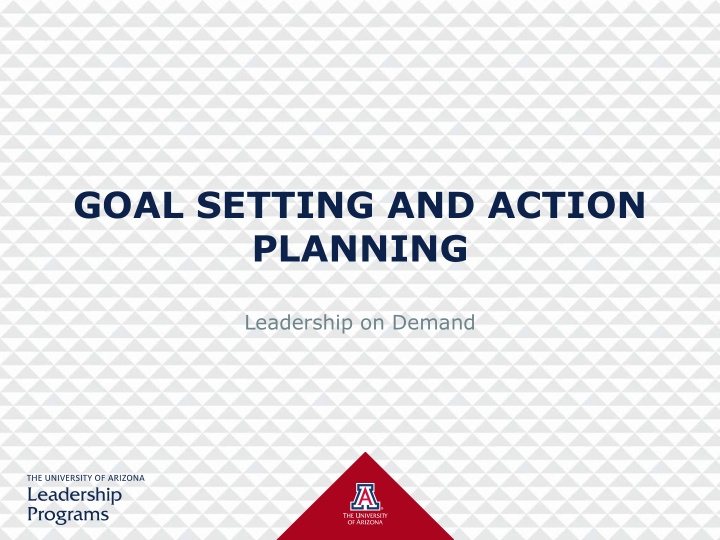 goal setting and action