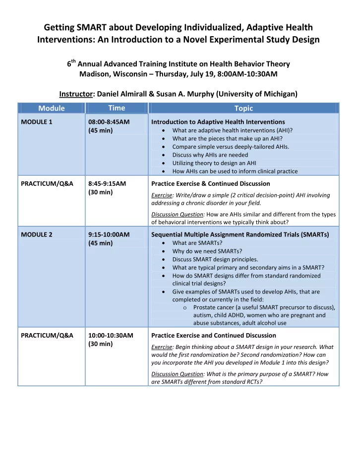 getting smart about developing individualized adaptive