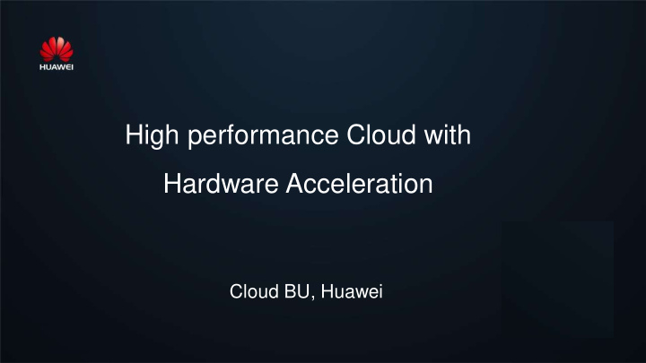 hardware acceleration