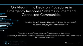 On Algorithmic Decision Procedures in  Emergency Response Systems in Smart and  Connected