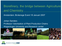 biorefinery the bridge between agriculture and chemistry