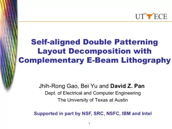 Self-aligned Double Patterning  Layout Decomposition with  Complementary E-Beam Lithography