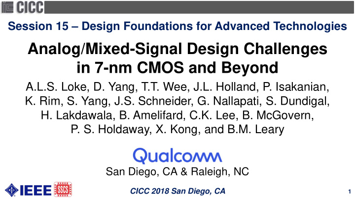 analog mixed signal design challenges in 7 nm cmos and