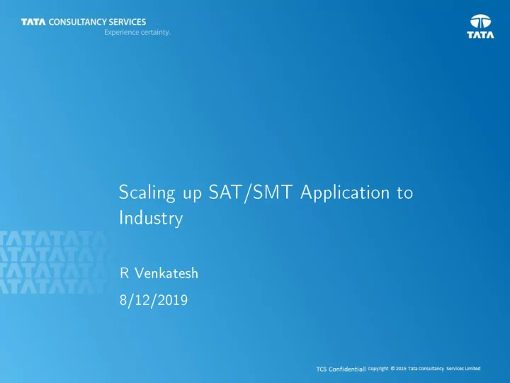 scaling up sat smt application to industry