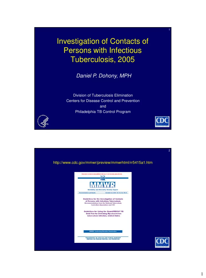 investigation of contacts of persons with infectious