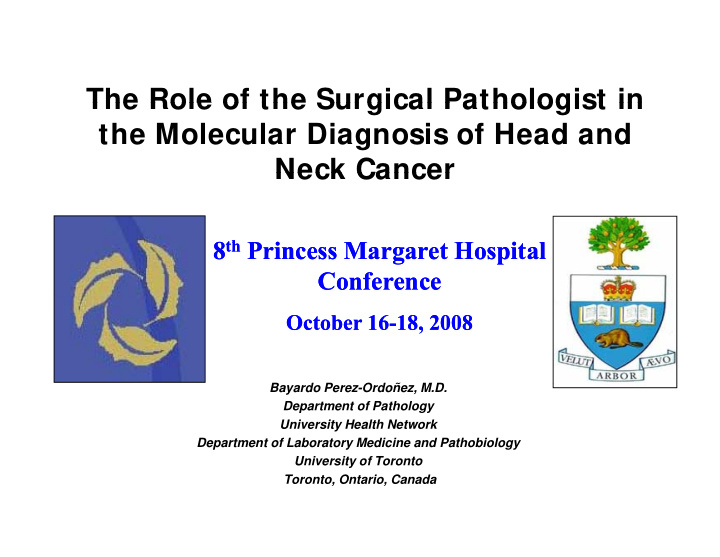 the role of the surgical pathologist in the role of the