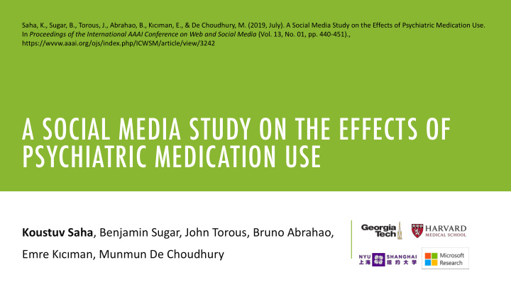 a social media study on the effects of psychiatric