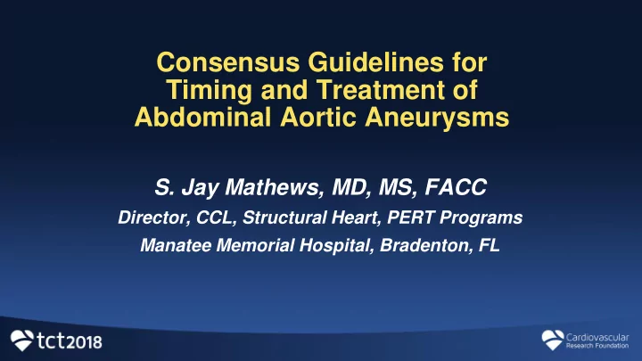consensus guidelines for